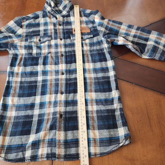 Burnside Flannel Long Sleeve Button Down Plaid Men Shirt Size S - Picture 6 of 13